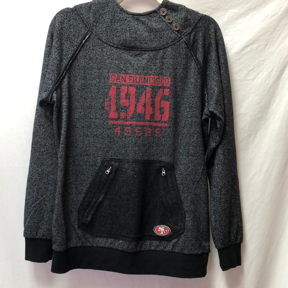 NFL Pro Line San Francisco Hoodie Gray/Red Large